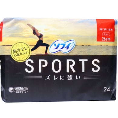 【送料無料】ソフィ SPORTS 特に多い昼用 26cm 羽なし 24個入JANCODE4903111313440